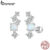 Bamoer 925 Sterling Sliver Studs Brincos Opala Jóias Requintadas Presentes Para Mulheres SCE1783