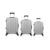 Kit Mala de Viagem abs 3 peças Adventure Fortt Prata – KMV01-PR