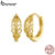Brincos Bamoer 925 Sterling Sliver Hoop De Outono Jóias De Folha Para Mulheres