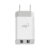 Carregador de Parede USB Universal, 2 Portas USB (1A + 2.1A), Carga Rápida, Branco, WC124A, ELG