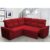 Sofá Canto London Vermelho Suede Velut – King House
