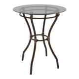 Mesa de Jardim/Área de Lazer 60cm Vidro e Aço com Junco Sintético Multimóveis CR8005