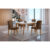 Conjunto Sala de Jantar Mesa Liz 120cm com Vidro Canto Copo e 4 Cadeiras Athenas Moderna