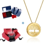 Colar Delicado Feminino Banhado a Our 18k Arvore Da Vida Caixa De Presente Para Esposa