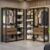 Guarda-Roupa Closet Modulado Valencia 4 Gavetas 358cm Rustic/Preto Madesa 04