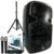 Kit Caixa De Som Amplificada Bluetooth Usb Fm + Microfone Sem Fio + Tripe