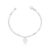 Pulseira de prata feminina coração pendente vazado