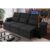 Sofá Retrátil Reclinável Verona USB + Porta Copo 2,30m Suede Velut Preto c/ Molas no Assento