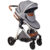 Carrinho de Bebe Passeio Moises Passear Baby Ares 3 em 1 Cinza