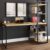 Mesa Escrivaninha Flex Industrial Aço 4 Prateleiras Carvalho/Preto – Panorama Móveis