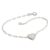 Pulseira feminina elo cartie coração estampado bolinhas