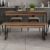 Mesa de Madeira Tub com 1 Banco Nogal/Preto – Compace