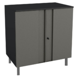 Balcão Multiuso Aço Telasul Multibox Cinza/Preto