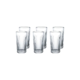 Jogo de Copos 6 Peças 440 ml Vidro Decorado Transparente Linha Gala Haus Concept