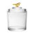 Pote Wolff Golden Bird de Cristal Ecológico com Tampa 8,5cm