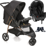 Carrinho de Bebe com Bebe Conforto Galzerano Cross Preto Cobre
