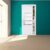 Porta Pivotante de Alumínio 210 X 120cm com Friso e Vidro Linha 30 Esquerda Esquadrias Bergamo Branco