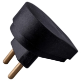 Plugue Macho Angular Ilumi 2 Pinos 20A 250V Preto – 1415