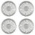 Calota Aro 14″ cor Prata Modelo Europa (Jogo c/ 4 Calotas) Grid – 068AR-PTA-E