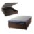Conjunto Box Baú Casal Dakota Preto 138x188x64 Espuma D33