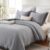 Kit Cobre Leito Colcha Queen Paris Bicolor Percal 300 fios Silver
