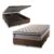 Conjunto Box Baú Liverpool Bege 158x198x80 c/ Molas Ensacadas