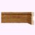 Kit Rodapé de MDF 10cmX15mmX2,40m 10 Barras com Friso 1002  Nogueira Málaga Frisado