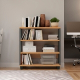 Estante para Livros 4 Prateleiras Industrial Freijó/Preto – Dalla Costa