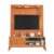 Rack Bancada Aruba Com Painel Para TV Até 55 Polegadas 1,35m Egeo Cedro/Off White Ripado Impressão 3D EDN