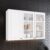 Armário Aéreo 3 Portas de Vidro 120cm Americana  Branco