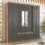 Guarda Roupa Casal 8 Portas 4 Gavetas Nápoles com Espelhos Jatoba/Grafite