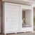 Guarda-Roupa Casal 264cm 2 Portas de Correr com Espelho e Pés 100% MDF Siena Espresso Móveis Branco
