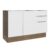 Balcão de Pia Madesa Stella 2 Portas e 3 Gavetas – Rustic/Branco