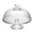 Prato Bird Wolff Vidro com Pé e Tampa 30x24cm Ideal para Bolos e Tortas