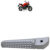 Pedaleira Traseira CB 600 Hornet 2008 2009 2010 2011 2012 2013 2014 2015 Prata Alumínio
