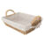 Cesta Decorativa Acafate de Fibra Natural e Forro – 32x26x8cm – 1 unidade – Rizzo