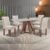 Conjunto Mesa Tampo Smart Plus Kyra 120cmx90cm 4 Cadeiras Arthus Chocolate/Off White/Suede Bege