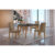 Conjunto Sala de Jantar Mesa Liz 120cm MDF Canto Copo e 4 Cadeiras Athenas Moderna