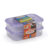 KIT 2 POTES RETANGULARES RASOS PEQUENOS 500 ML