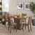 Conjunto Sala de Jantar Lexy Madesa Mesa Tampo de Madeira com 4 Cadeiras – Rustic/Hibiscos