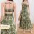 (KOL‘s pick) Lovito Boho Paisley Ruffle Hem Vestido franzido para mulheres L109MD122