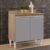 Balcão Gabinete 80cm 2 Portas Hawai Castanho/Cinza – Lumil Móveis