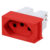 Tomada 2P+T 20A 250V com Tampa Vermelha Ilumi