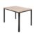 Mesa Tubo 4 Lugares 110x78cm Tampo MDP Mega Preto/carvalho Montreal