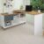 Mesa Escrivaninha Gold 2 Gavetas Freijo/Grafito/Branco – Artany