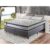 Conjunto Cama Box c/ Molas Ensacadas Alpine Cinza King 193x203x65