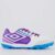 Chuteira Umbro Pro 5 Bump Club Society Branca e Roxa