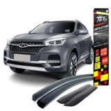 Calha de Chuva Chery Tiggo 5X 2018 a 2026 TG Poli Defletor 4 portas Protetor Janelas Fumê
