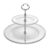 Prato Duplo para Cupcake e Doces de Cristal Pearl 32x25cm – Wolff