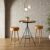 Conjunto Mesa Bistrô e 2 Banquetas Londres Salaone Marrom/Preto